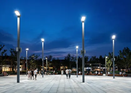 Outdoor pedestrian area lights