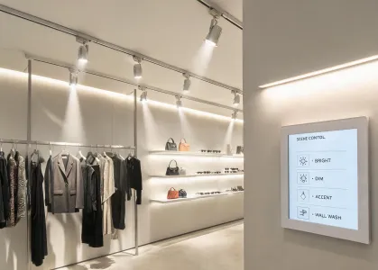 Retail lighting display area